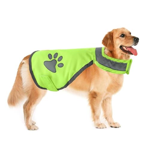 Petper Hunde Reflektierende Weste Warnweste Sicherheitsjacke für Spaziergang Laufen Wandern Hunde sichtbar vor Autos und Jagdunfällen Orange XL von Petper