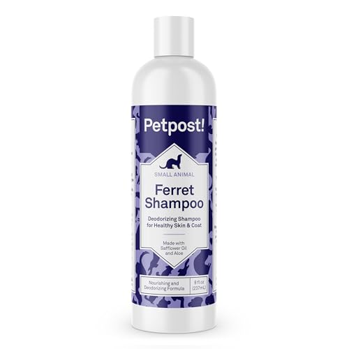 Petpost | Frettchen-Shampoo - Natürlich wirksames Shampoo zur Geruchsbekämpfung bei Frettchen und Kleintieren - Gesundheitsfördernde Haut & Fellformel von Petpost