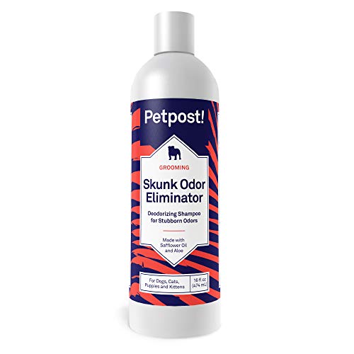 Petpost | Stinktier Geruchsentferner für Hunde - Natürlich wirksames Shampoo als Soforthilfe gegen üble Gerüche- Stinktier Shampoo für Hunde und Katzen von Petpost