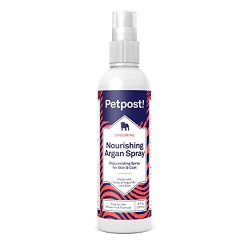 Petpost | Wasserfreies Argan Spray-Shampoo für Hunde - Natürlich pflegender Fellreiniger & Desodorierungsmittel für gesünderes, glänzenderes Fell - Spülfreie Formel - 230 ml von Petpost