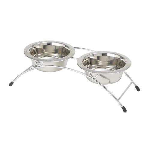 Petrageous Designs Aruba Futternapf, Edelstahl, 3 Stück, 1 QT Each, metallisch von Petrageous