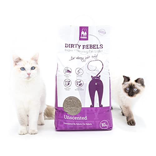 Petrebels Katzenstreu Dirty Rebels, 10 Liter, ohne Duft/Duftneutral, 100% Natürlich von Petrebels