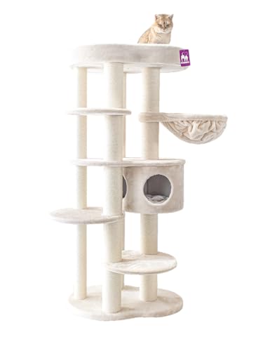 Petrebels Design Kratzbaum, Isabella 170 cm, XXL Kratzbaum für große Katzen, Maine Coon, Farbe Beige/Creme Petrebels Design Kratzbaum, Isabella 170 cm, XXL Kratzbaum für große Katzen, Maine Coon, Farbe Beige/Creme von Petrebels
