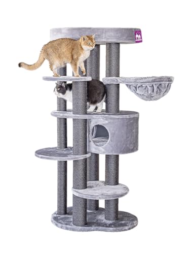 Petrebels Design Kratzbaum, Isabella 170 cm, XXL Kratzbaum für große Katzen, Maine Coon, Farbe Grau Petrebels Design Kratzbaum, Isabella 170 cm, XXL Kratzbaum für große Katzen, Maine Coon, Farbe Grau von Petrebels