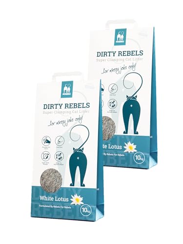 Petrebels Katzenstreu Dirty Rebels, 2X 10 Liter, Weisser Lotus Duft, 100% Natürlich, 2er-Pack Petrebels Katzenstreu Dirty Rebels, 2X 10 Liter, Weisser Lotus Duft, 100% Natürlich, 2er-Pack von Petrebels