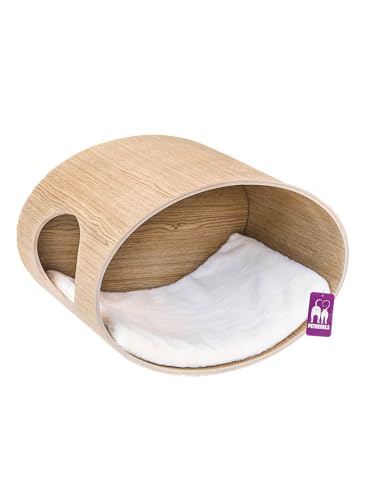 Petrebels Kletterwand, Katzenhöhle Oval Office 60 cm, Kratzbaum Wand, Premium Qualität Wandkratzbaum, Katzenbett Wandmontage, Holz Farbe Eiche-Rustikal Look Petrebels Kletterwand, Katzenhöhle Oval Office 60 cm, Kratzbaum Wand, Premium Qualität Wandkratzbaum, Katzenbett Wandmontage, Holz Farbe Eiche-Rustikal Look von Petrebels