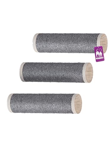 Petrebels Kletterwand, Katzentreppe Horizon 0930 (3-er Set), Kratzbaum Wand, Premium Qualität Wandkratzbaum, Stufen Wandmontage, Holz Farbe Eiche-Altgrau Look von Petrebels