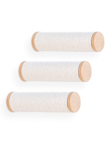 Petrebels Kletterwand, Katzentreppe Horizon 0930 (3-er Set), Kratzbaum Wand, Premium Qualität Wandkratzbaum, Stufen Wandmontage, Holz Farbe Eiche-Rustikal Look von Petrebels