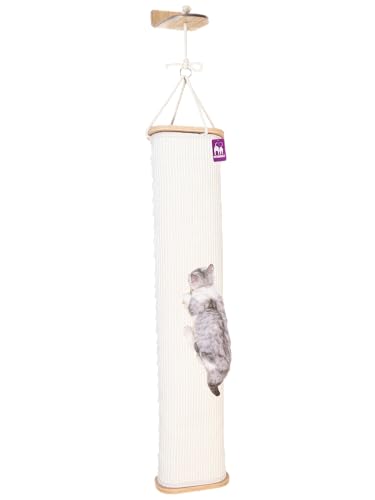 Petrebels Kletterwand, Klettersack XXL Box Bag 165 cm, Kratzbaum Wand, Premium Qualität Wandkratzbaum, zur Wandmontage, Holz Farbe Eiche-Rustikal Look von Petrebels