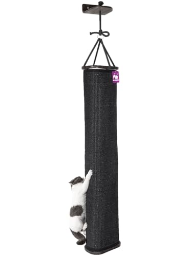 Petrebels Kletterwand, Klettersack XXL Box Bag 165 cm, Kratzbaum Wand, Premium Qualität Wandkratzbaum, zur Wandmontage, Holz Farbe Schwarz-Brauner Look Petrebels Kletterwand, Klettersack XXL Box Bag 165 cm, Kratzbaum Wand, Premium Qualität Wandkratzbaum, zur Wandmontage, Holz Farbe Schwarz-Brauner Look von Petrebels
