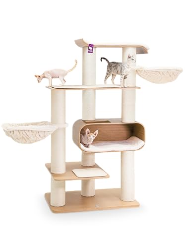 Petrebels Kratzbaum Holz, Virgo 173 cm, Design Kratzbaum große Katzen, Eiche-Rustikal Look Petrebels Kratzbaum Holz, Virgo 173 cm, Design Kratzbaum große Katzen, Eiche-Rustikal Look von Petrebels