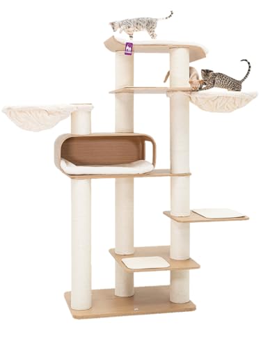 Petrebels Kratzbaum Holz, Virgo 200 cm, Design XXL Kratzbaum große Katzen, Eiche-Rustikal Look Petrebels Kratzbaum Holz, Virgo 200 cm, Design XXL Kratzbaum große Katzen, Eiche-Rustikal Look von Petrebels
