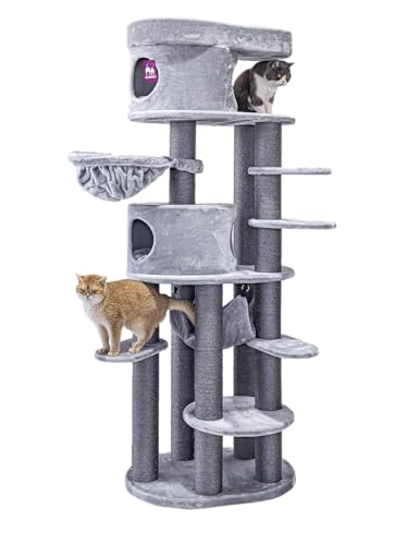Petrebels Kratzbaum XXL, Isabella 210 cm, Design Kratzbaum für große Katzen wie Maine Coon, Farbe Grau Petrebels Kratzbaum XXL, Isabella 210 cm, Design Kratzbaum für große Katzen wie Maine Coon, Farbe Grau von Petrebels