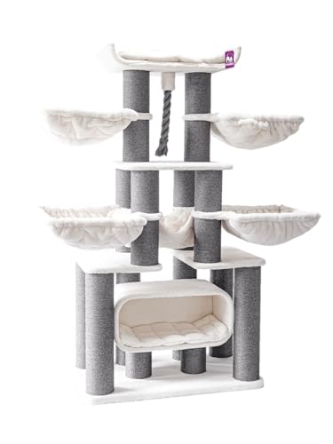 Petrebels Kratzbaum XXL, Skyline 186 cm, Maine Coon Kratzbaum für große Katzen, Farbe Off-White Petrebels Kratzbaum XXL, Skyline 186 cm, Maine Coon Kratzbaum für große Katzen, Farbe Off-White von Petrebels