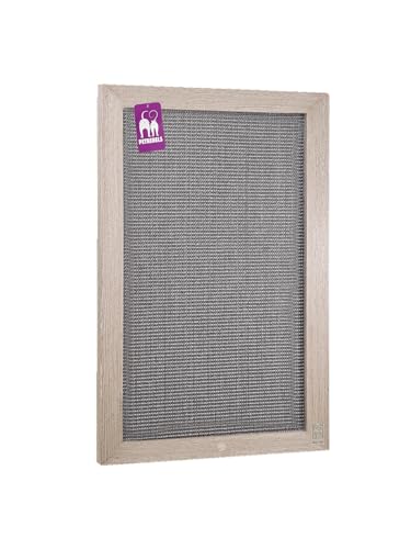 Petrebels Kratzbrett Holz, Scratch Frame 70 x 50 cm, Premium Qualität Sisal Kratzteppich Wand, Eiche-Altgrau Look Petrebels Kratzbrett Holz, Scratch Frame 70 x 50 cm, Premium Qualität Sisal Kratzteppich Wand, Eiche-Altgrau Look von Petrebels