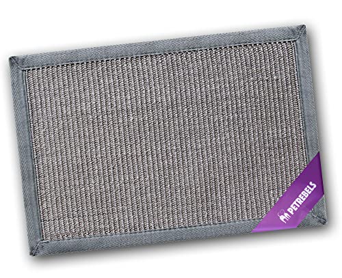 Petrebels Premium Qualität Kratzmatte für Katzen, Sisalmatte mit Anti-Rutsch-Boden, 60 x 40 cm, Farbe Grau Petrebels Premium Qualität Kratzmatte für Katzen, Sisalmatte mit Anti-Rutsch-Boden, 60 x 40 cm, Farbe Grau von Petrebels