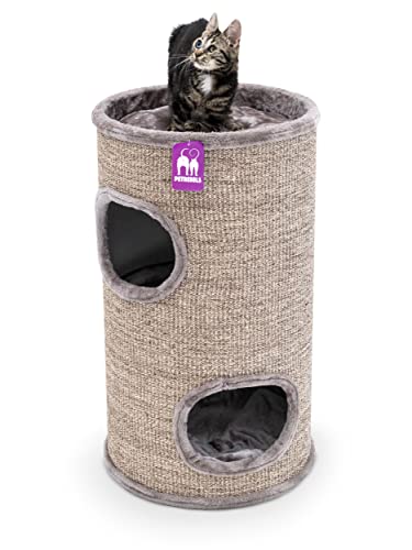 Petrebels Kratztonne Premium Qualität, Dome 80 cm hoch, Ø 45 cm, extra Breit und Schwer für Ultimative Stabilität, Farbe Cappuccino Petrebels Kratztonne Premium Qualität, Dome 80 cm hoch, Ø 45 cm, extra Breit und Schwer für Ultimative Stabilität, Farbe Cappuccino von Petrebels