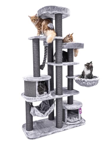 Petrebels kratzbaum Grosse Katzen stabil XXL Scenic View 197 Grau katzenkratzbaum für Maine Coon große katzenbaum schwere Katze kletterbaum kratzmöbel Dicker Stamm Ø 12cm Stämme Farbe Grau Hellgrau Petrebels kratzbaum Grosse Katzen stabil XXL Scenic View 197 Grau katzenkratzbaum für Maine Coon große katzenbaum schwere Katze kletterbaum kratzmöbel Dicker Stamm Ø 12cm Stämme Farbe Grau Hellgrau von Petrebels