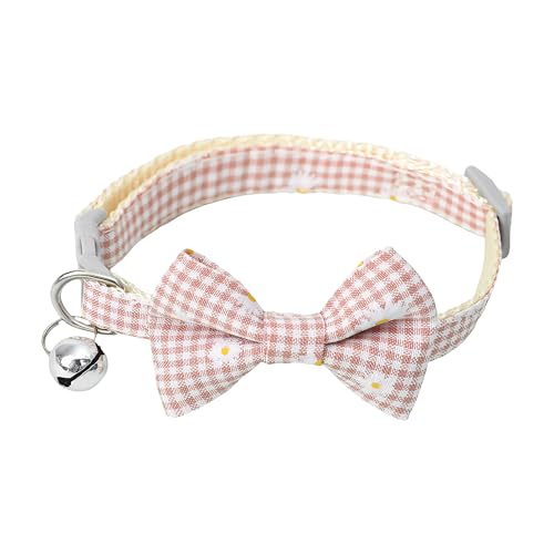 Petrypet Katzenhalsband, abnehmbare Fliege mit Glöckchen, Sicherheitsschnalle für Mädchen und Jungen, verstellbar, kariert, für Katzen, Kätzchen, Haustierhalsband, Zubehör, Rot Petrypet Katzenhalsband, abnehmbare Fliege mit Glöckchen, Sicherheitsschnalle für Mädchen und Jungen, verstellbar, kariert, für Katzen, Kätzchen, Haustierhalsband, Zubehör, Rot von Petrypet