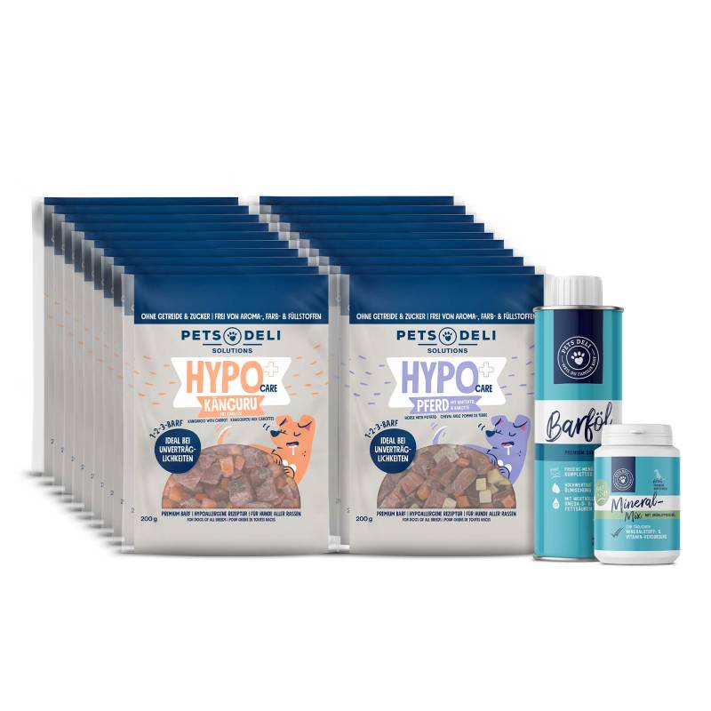 Frische-Menü Sensitiv Paket für Hunde - Komplettpaket mit Öl und Mineral-Mix / 20x200g von Pets Deli