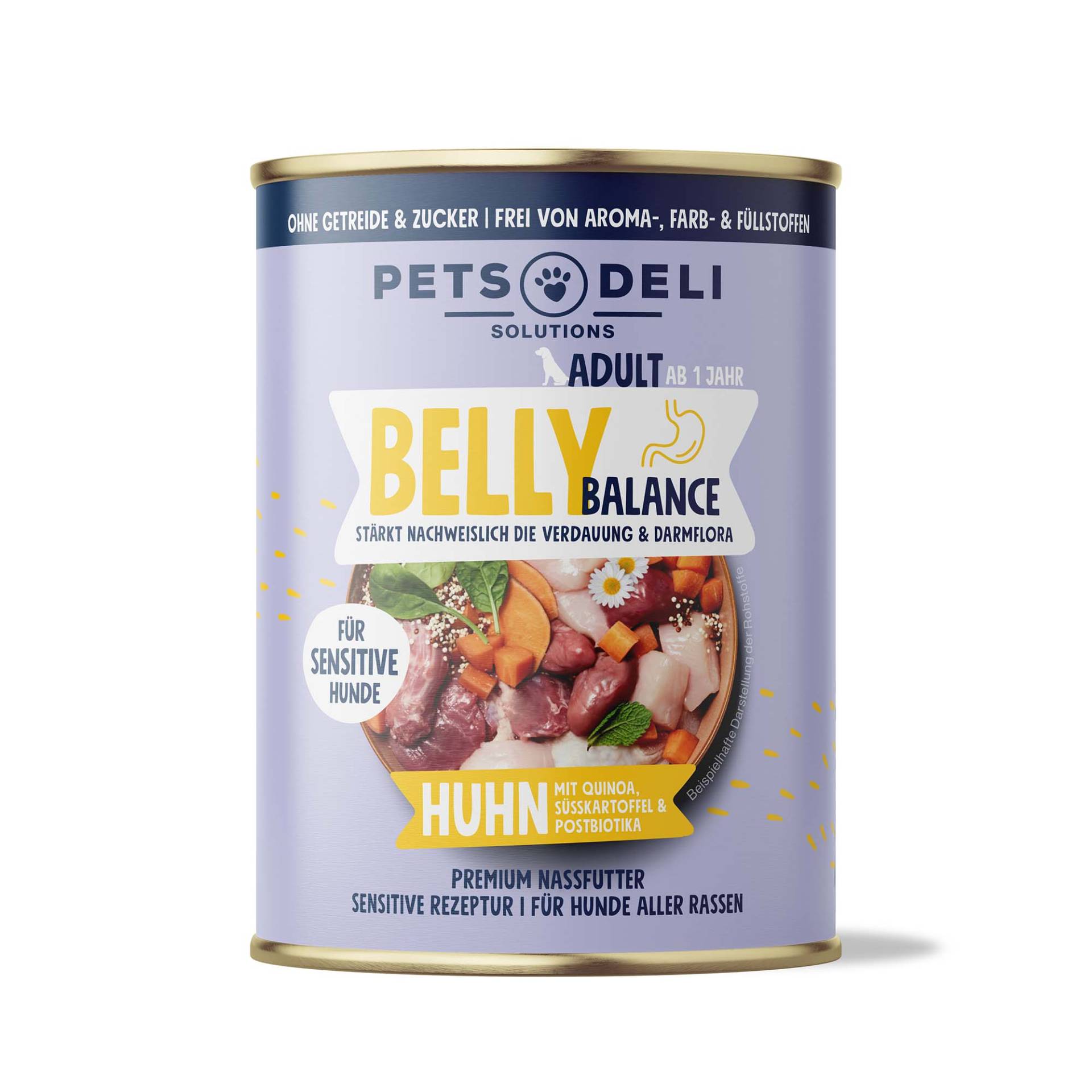 "Belly Balance" Huhn – stärkt wissenschaftlich bewiesen die Verdauung - 400g / 6er Pack von Pets Deli