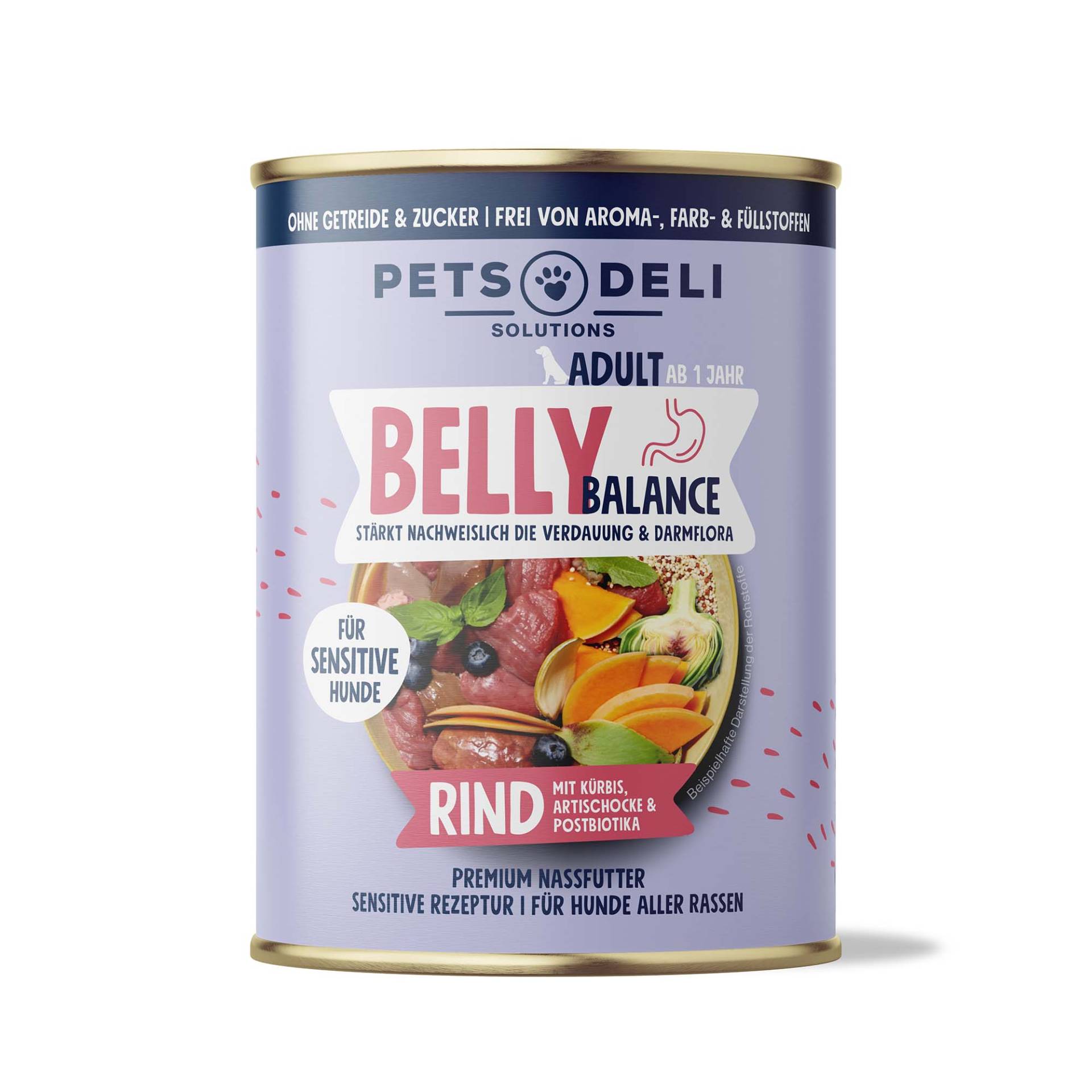 "Belly Balance" Rind – stärkt wissenschaftlich bewiesen die Verdauung - 400g / Einzeldose von Pets Deli