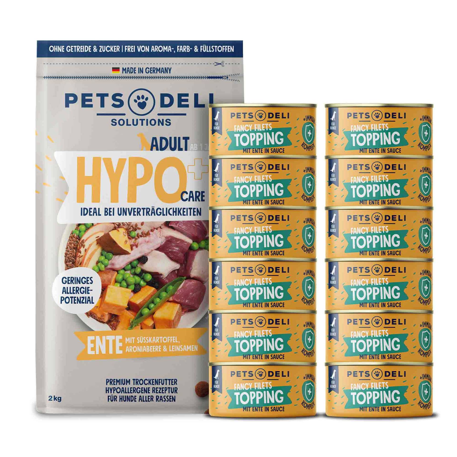 Fancy Filet Topping Ente Probierpaket für Hunde - 2840g - 2840g Fancy Filet Topping Ente Probierpaket für Hunde - 2840g - 2840g von Pets Deli