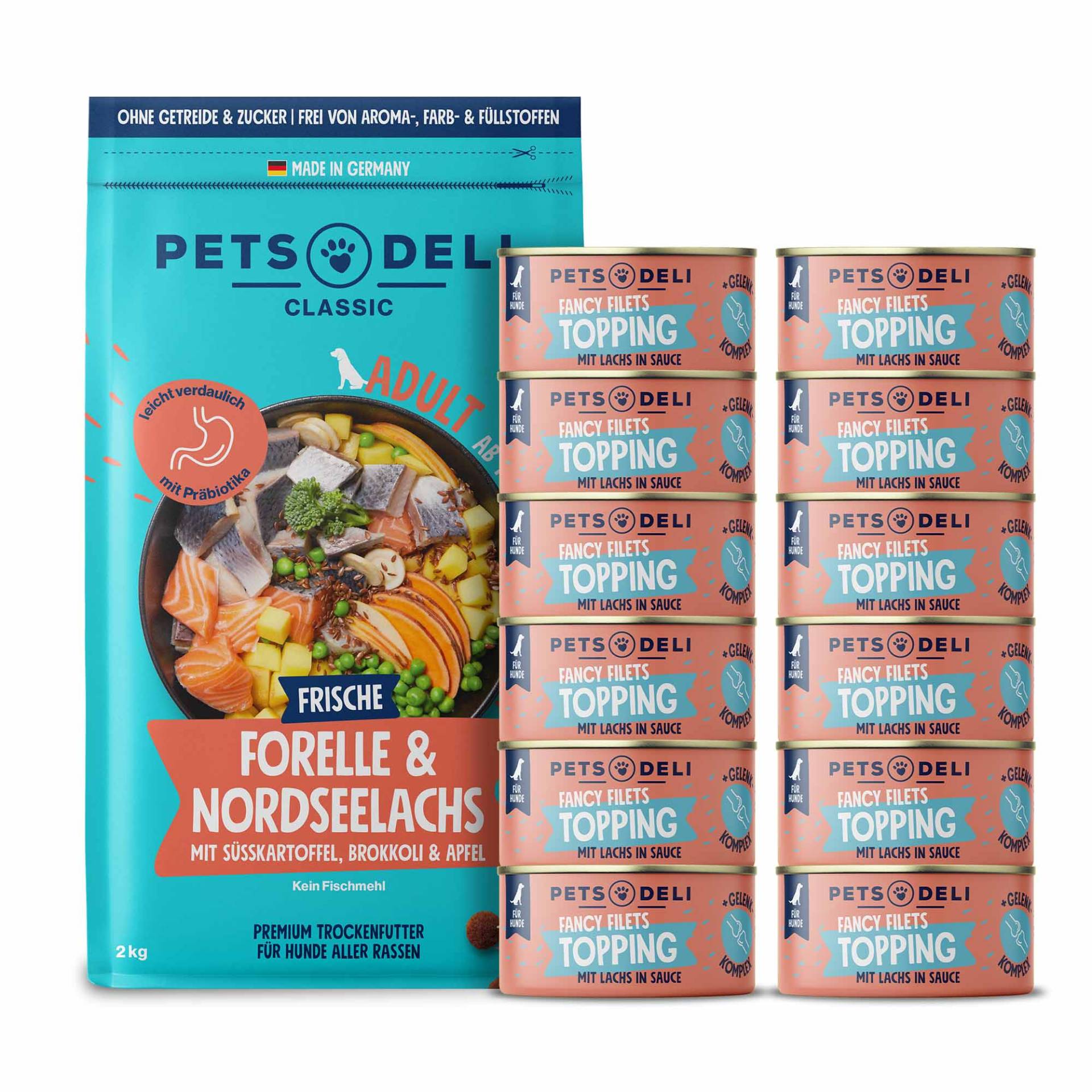 Fancy Filet Topping Lachs Probierpaket für Hunde - 2840g - 2840g von Pets Deli