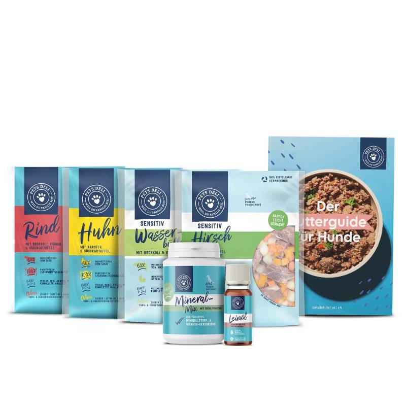 BARF Kennenlernbox Classic für Hunde - 1860g ✓ 100% Lebensmittelqualität ✓ Adult von Pets Deli von Pets Deli