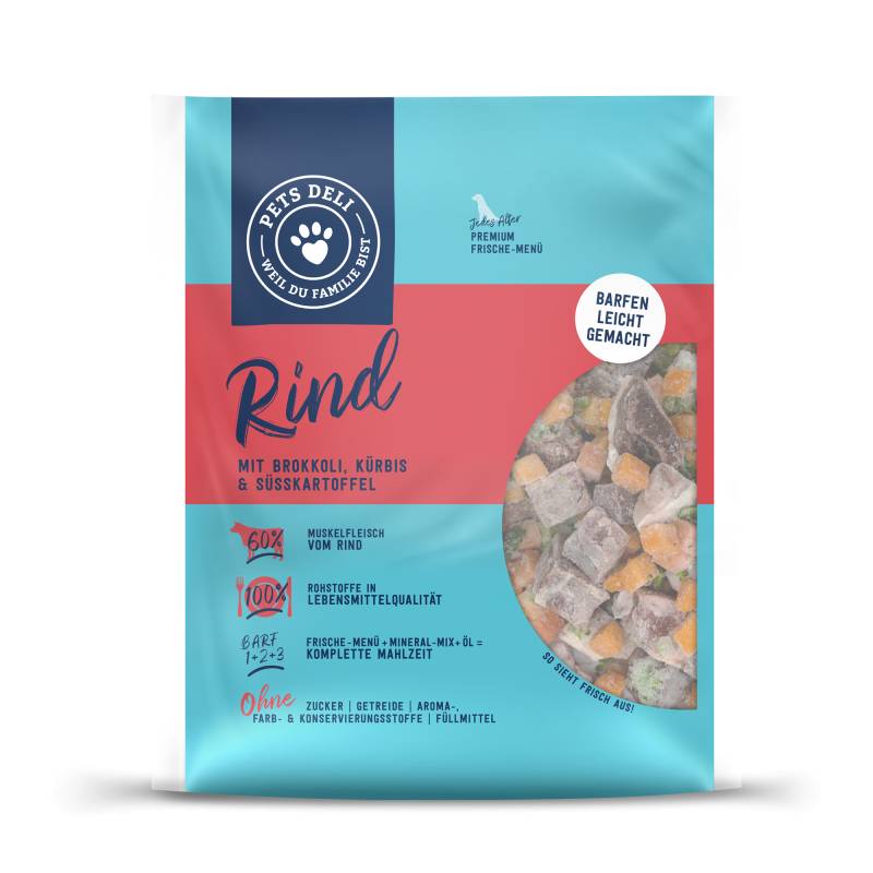 BARF Rind für Hunde - 1400g / 5er Pack ✓ 100% Lebensmittelqualität ✓ Adult von Pets Deli von Pets Deli