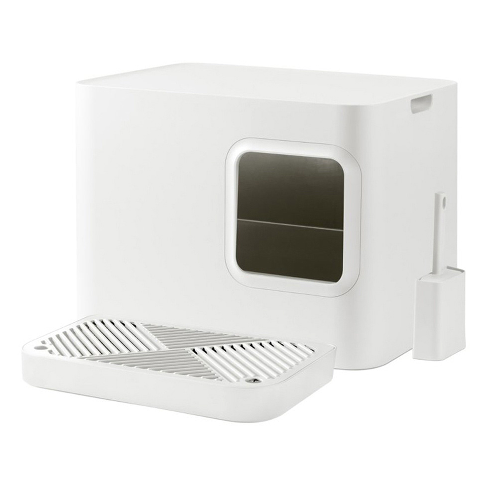 Hoopo Katzentoilette Dome Plus (Online) - Weiß von Pets Deli