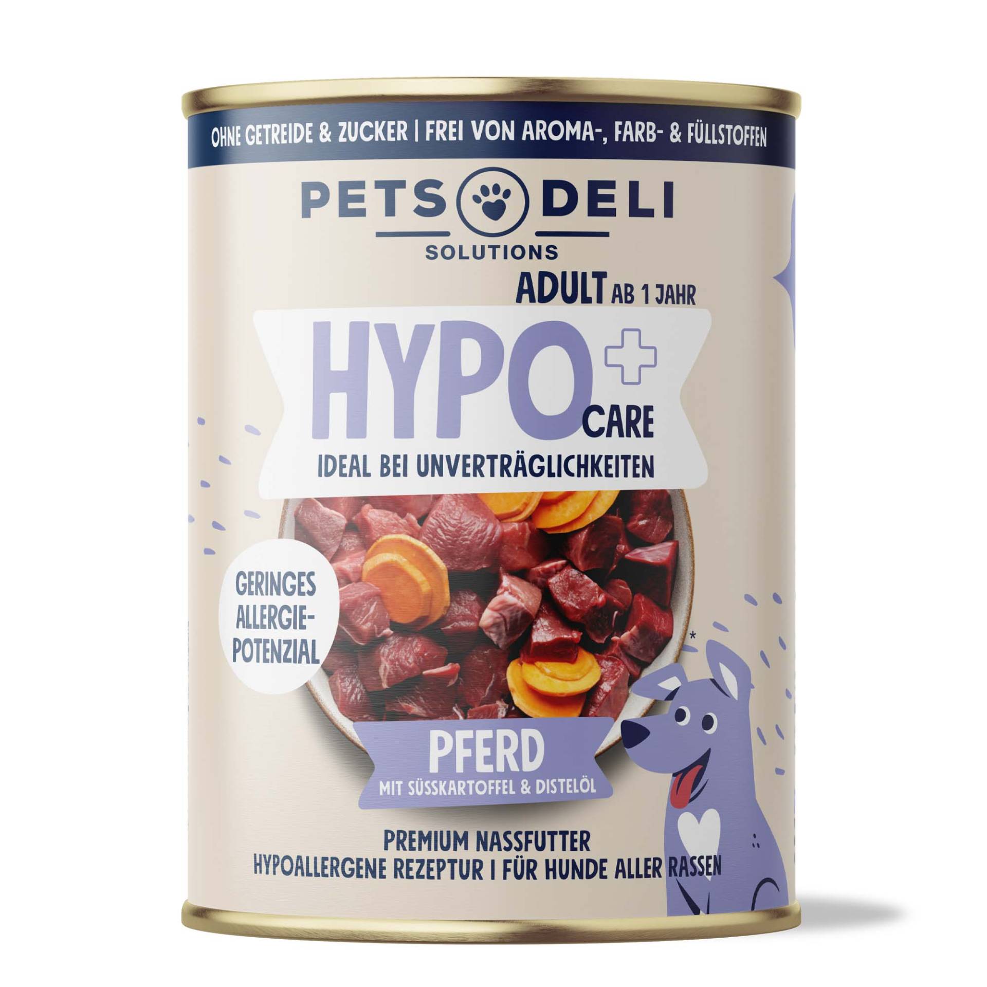 Nassfutter Pferd für Hunde - 200g ✓ hypoallergen ✓ Adult von Pets Deli von Pets Deli