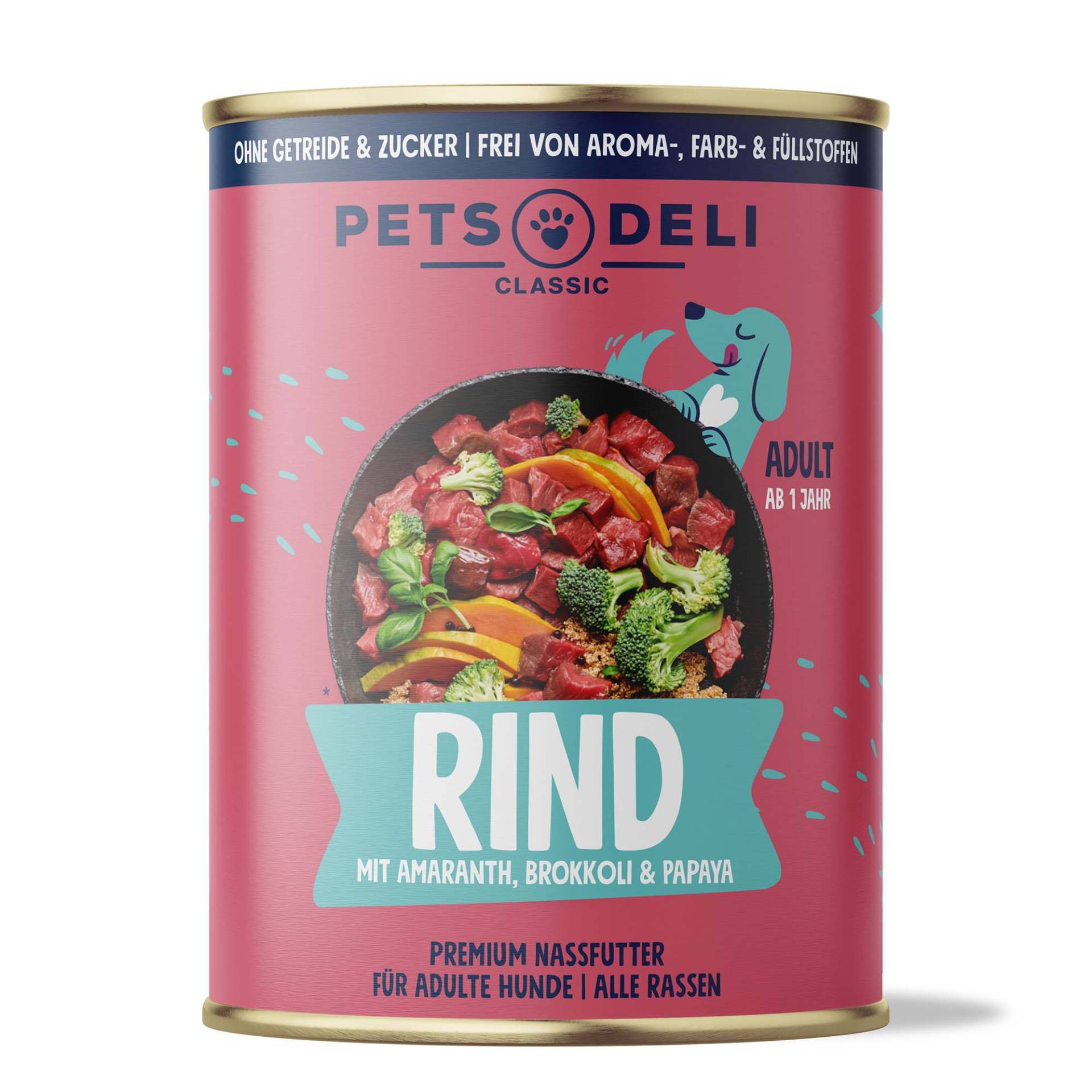 Nassfutter Rind für Hunde - 800g ✓ getreidefrei & zuckerfrei ✓ Adult von Pets Deli Nassfutter Rind für Hunde - 800g ✓ getreidefrei & zuckerfrei ✓ Adult von Pets Deli von Pets Deli