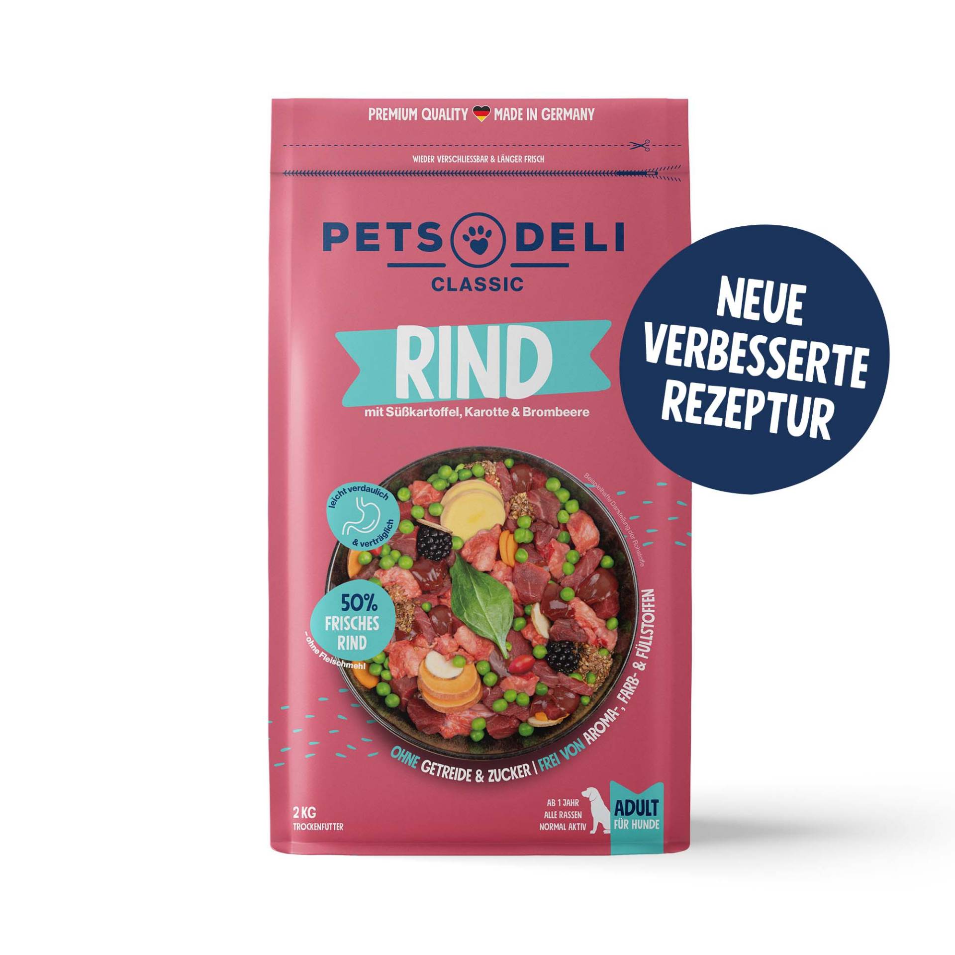 Trockenfutter Rind für Hunde - 6kg ✓ getreidefrei & zuckerfrei ✓ Adult von Pets Deli von Pets Deli