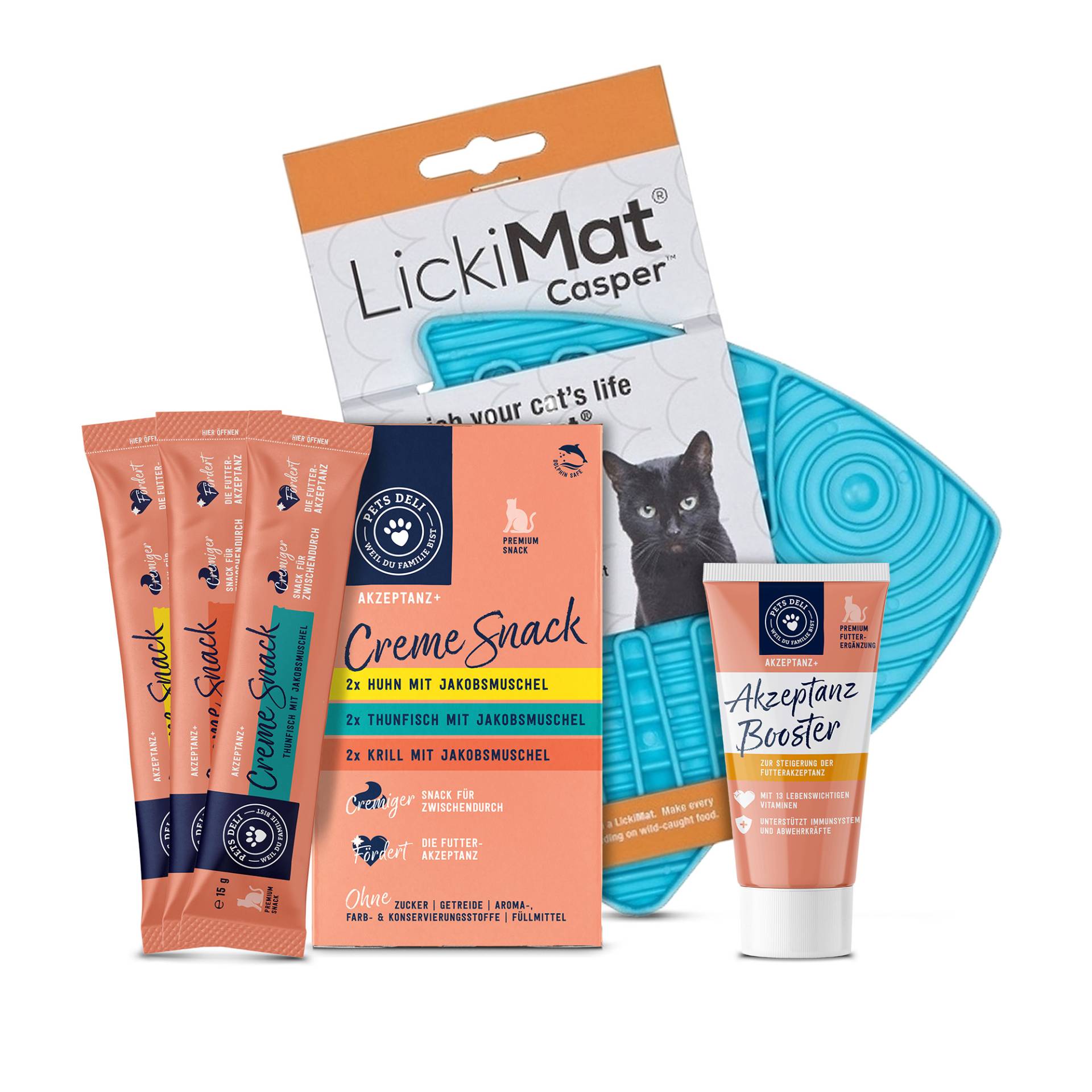 Lecker & Schlecker Paket mit Snacks und LickiMat® - Bundle von Pets Deli