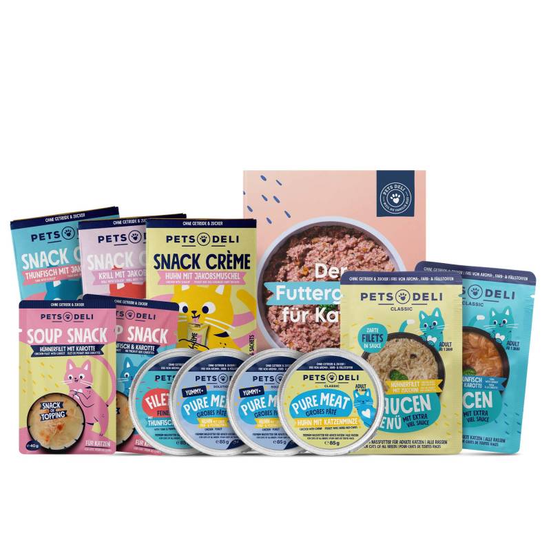 Leckerli Akzeptanzbox für Katzen - 280g ✓ getreidefrei & zuckerfrei ✓ Adult von Pets Deli von Pets Deli