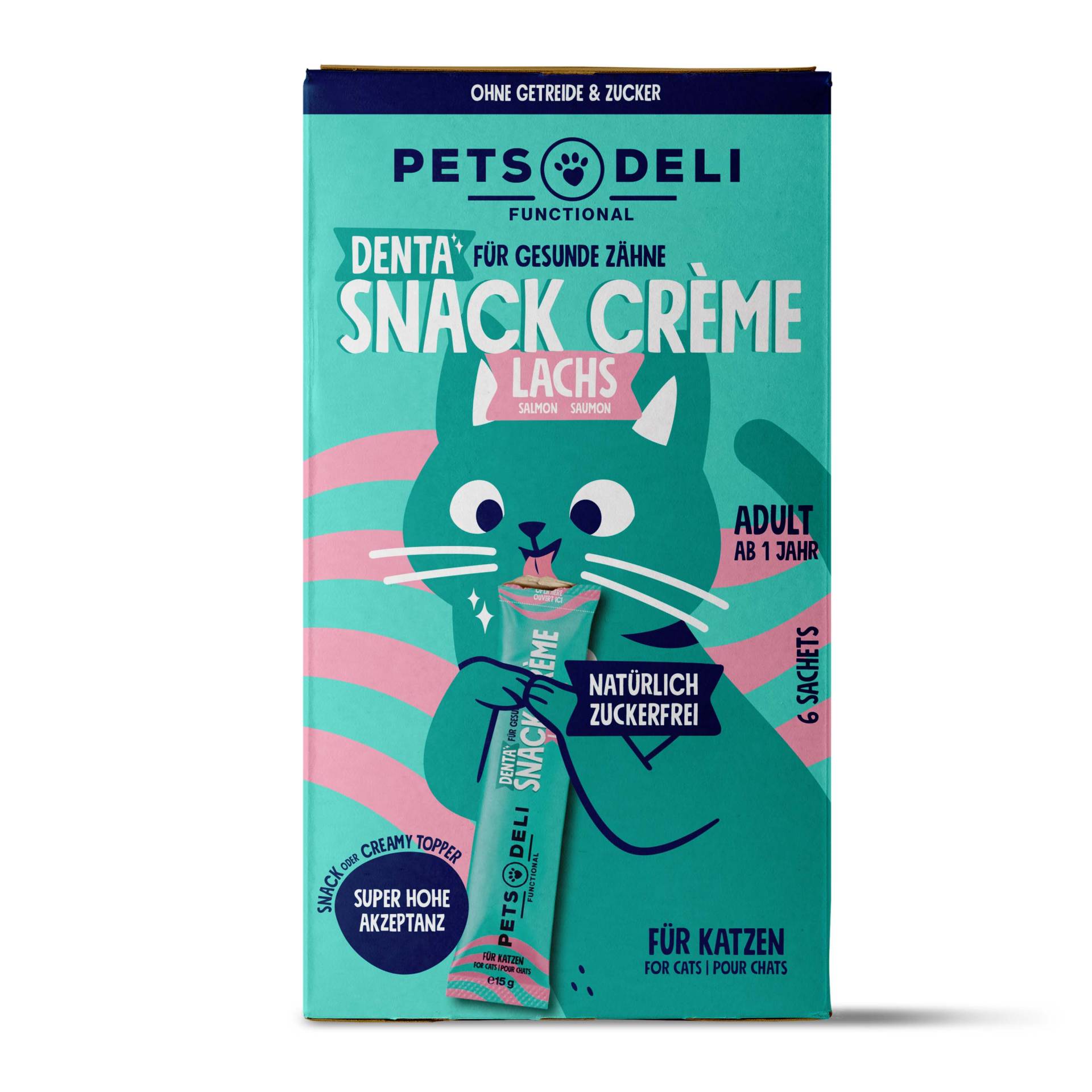 Leckerli Krill für Katzen - 6x15g / 8er Pack ✓ getreidefrei & zuckerfrei ✓ Adult von Pets Deli von Pets Deli