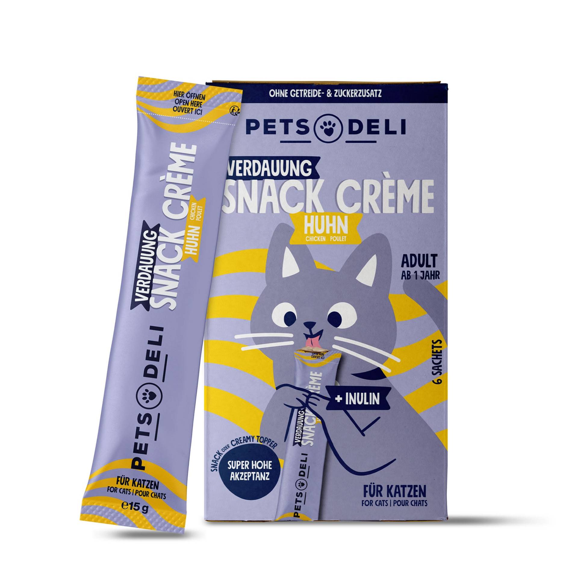 Leckerli Krill für Katzen - 6x15g ✓ getreidefrei & zuckerfrei ✓ Adult von Pets Deli von Pets Deli