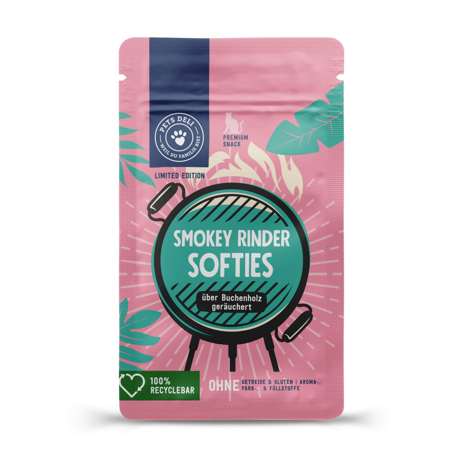 "Limited" Smokey Rinder Softies für Katzen - 90g "Limited" Smokey Rinder Softies für Katzen - 90g von Pets Deli
