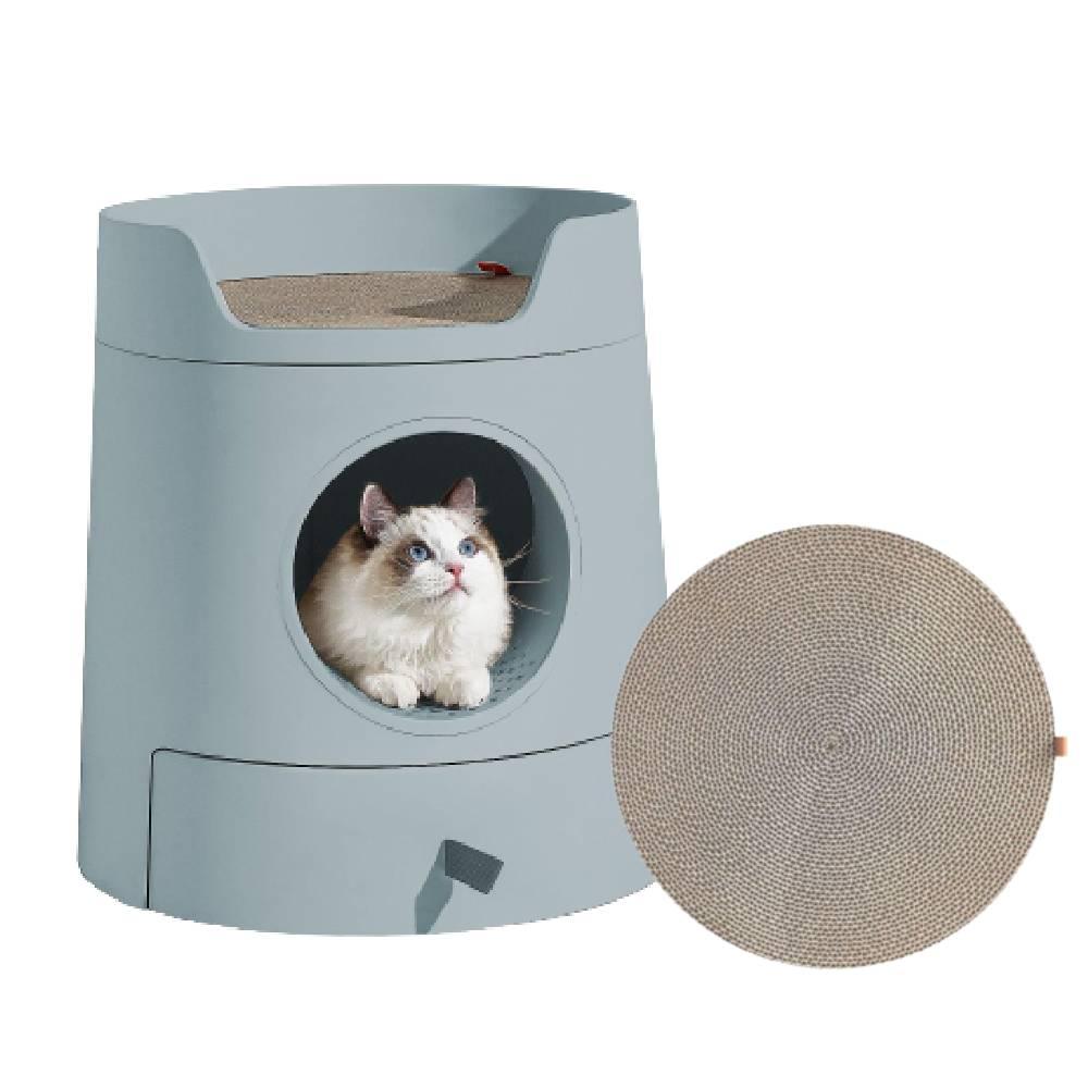 MichuPet 2-in-1-Katzentoilette Castle - Grau von Pets Deli