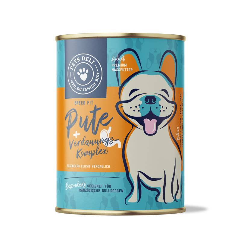 Nassfutter Breed Fit Pute mit Quinoa, Apfel und Hüttenkäse für Hunde - 400g / Einzeldose von Pets Deli