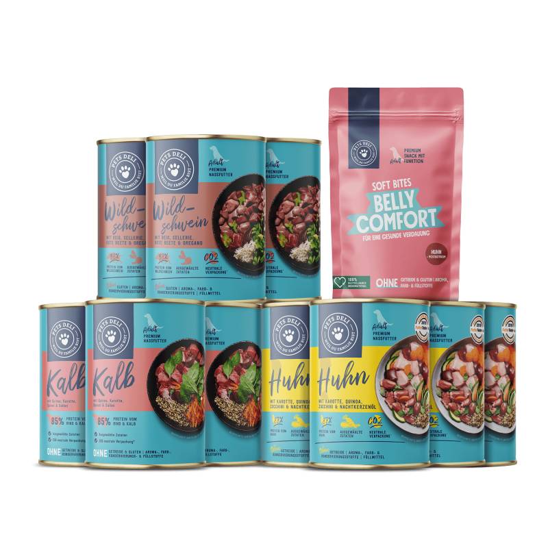 Nassfutter Classic Bundle 40% Rabatt für Hunde - 10 x 400g / 1 x 300g von Pets Deli