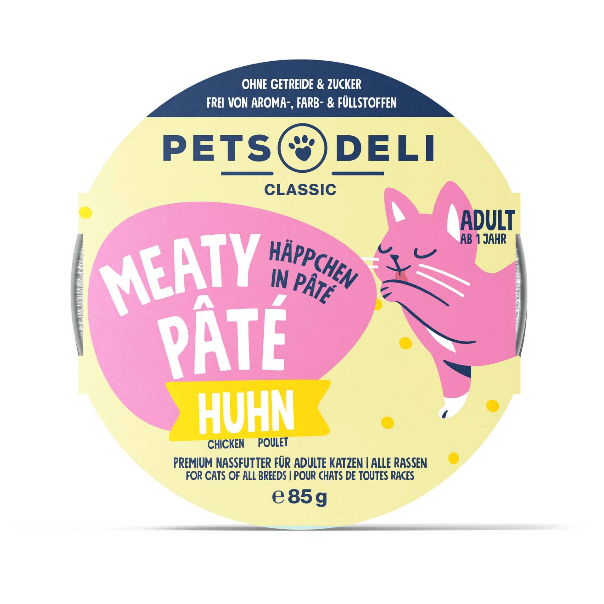 Nassfutter "Feinschmecker Pâté" Huhn - 85g / 12er Pack von Pets Deli