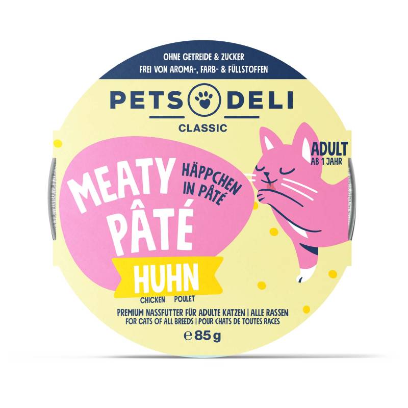 Nassfutter "Feinschmecker Pâté" Huhn - 85g / Einzeldose von Pets Deli