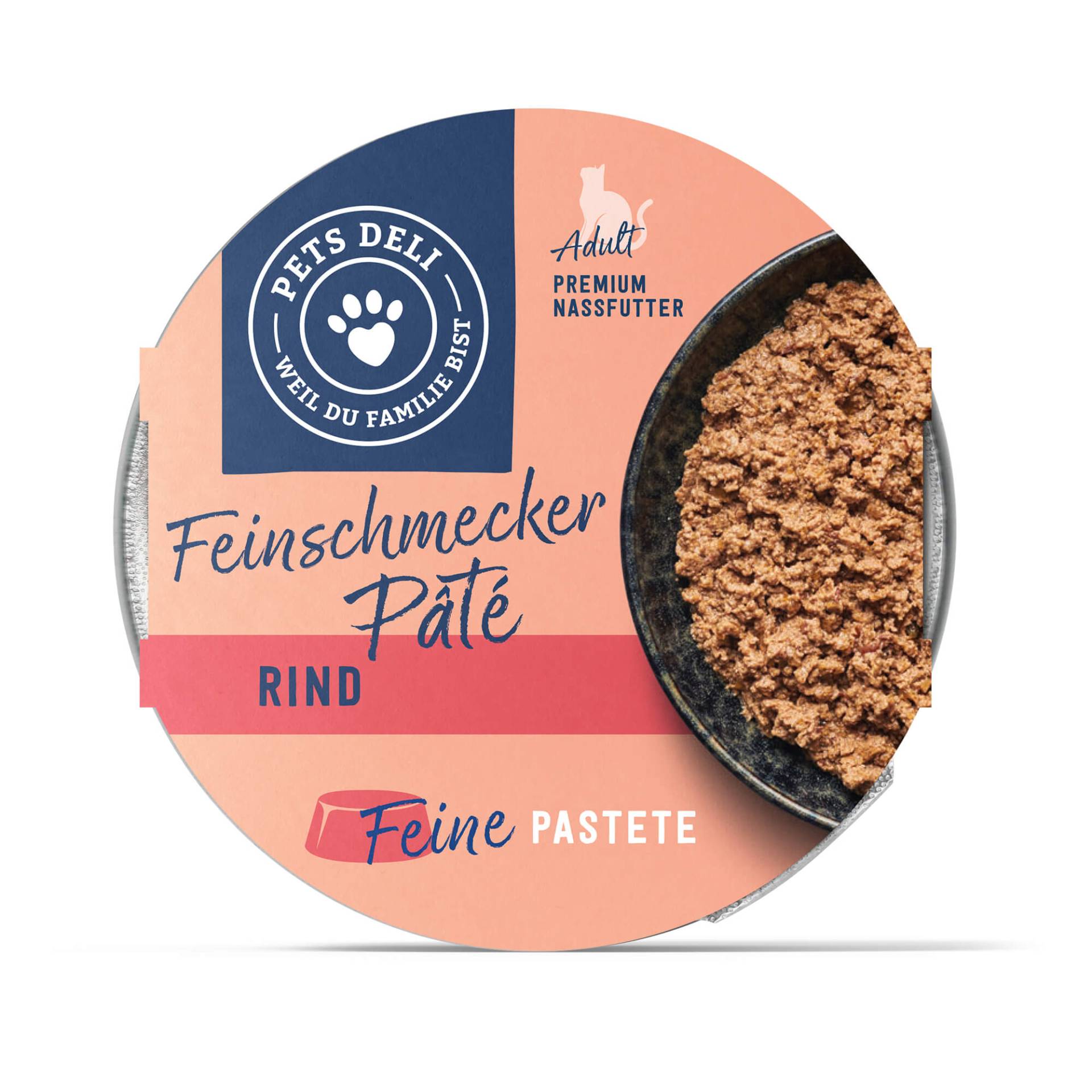 Nassfutter "Feinschmecker Pâté" Rind für Katzen - 85g / 12er Pack von Pets Deli