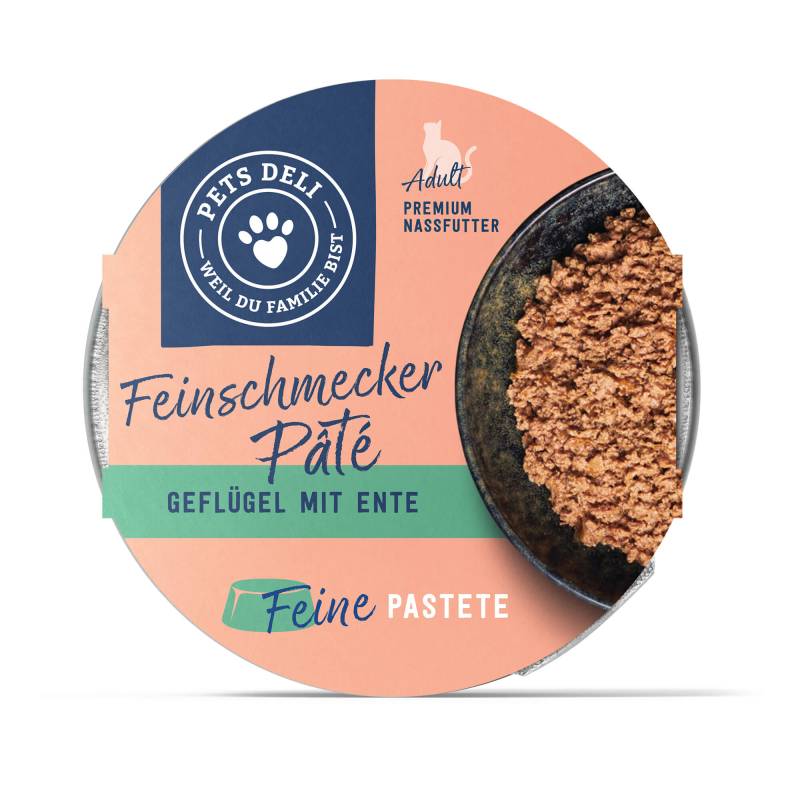 Nassfutter "Feinschmecker Pâté" mit Ente - 85g / 12er Pack von Pets Deli