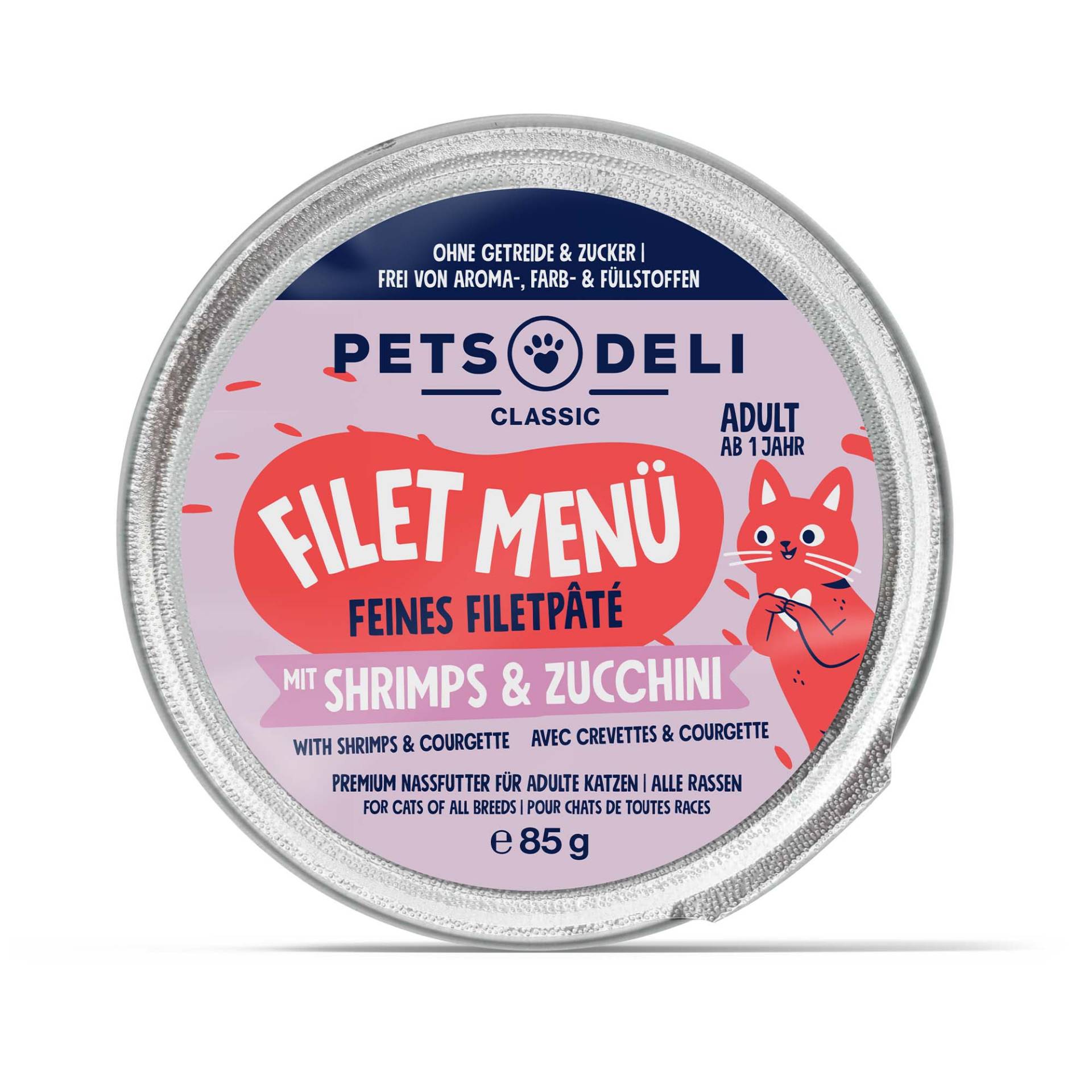 Nassfutter Hühnerfilet für Katzen - 85g ✓ getreidefrei & zuckerfrei ✓ Adult von Pets Deli von Pets Deli