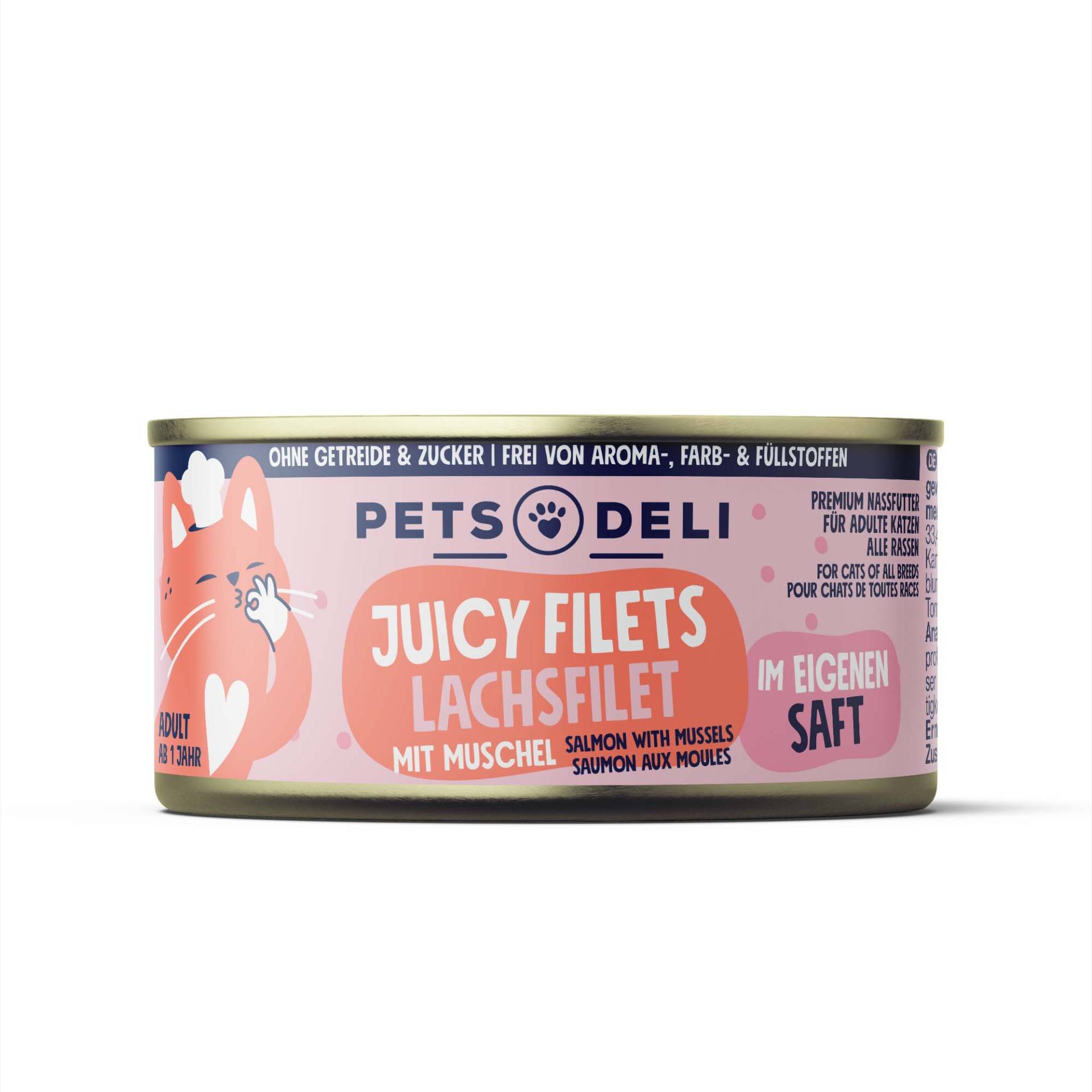 Nassfutter "Genießer Filets" Lachs mit Miesmuschel - 70g von Pets Deli