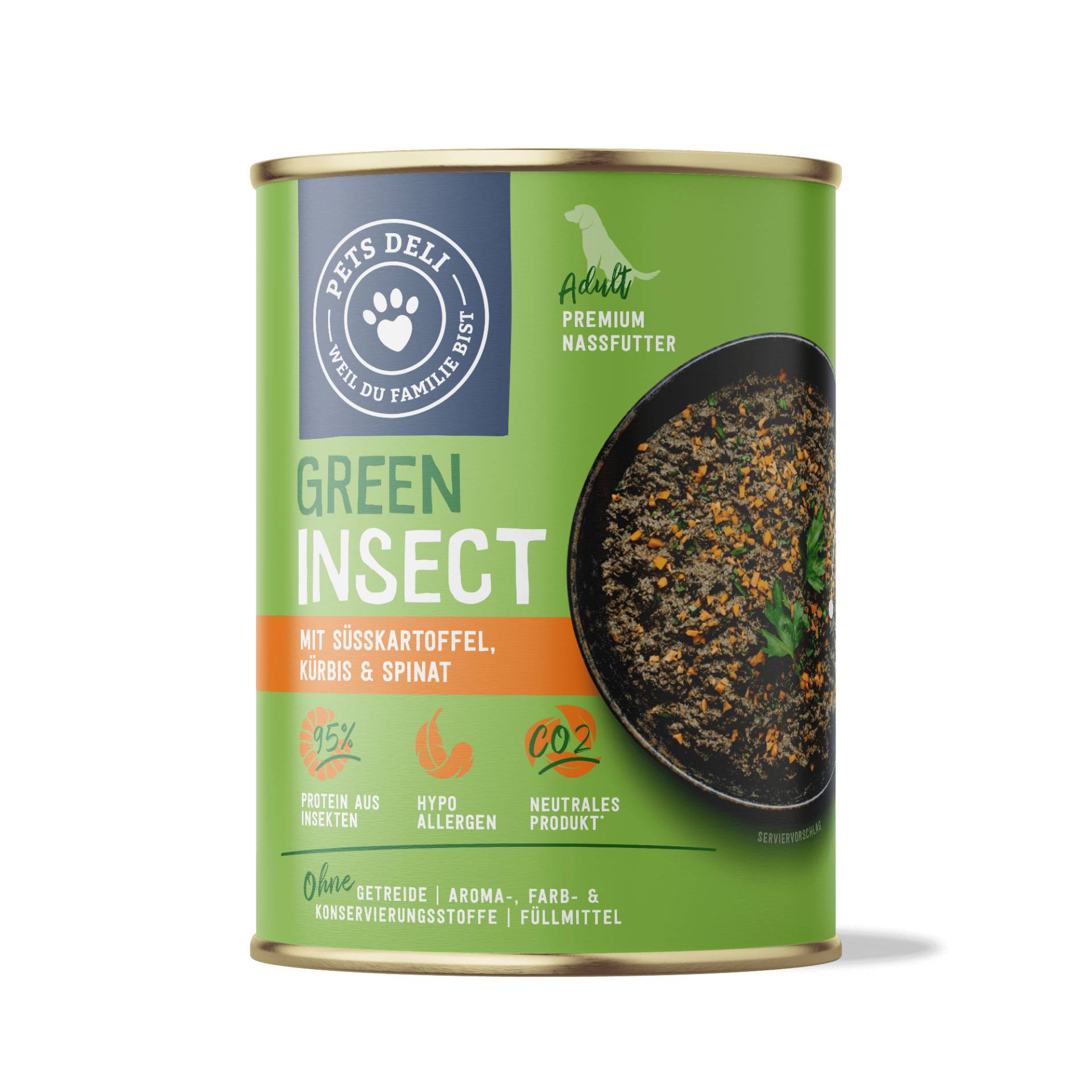 Nassfutter Insekt mit Süßkartoffel für Hunde - 375g / 6er Pack ✓ die leckere Fleischalternative ✓ Adult von Pets Deli von Pets Deli