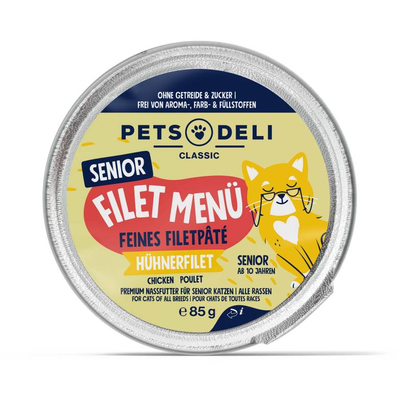 Nassfutter Hühnerfilet für Katzen - 85g ✓ getreidefrei & zuckerfrei ✓ Adult von Pets Deli von Pets Deli
